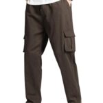 POSHAX Cotton Cargo Pants for Men | Cargos for Men (Cargo 127 Coffee-L)
