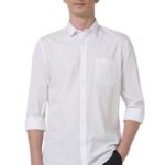 Peter England Men's Everyday Ditsy Print Slim Fit Full Sleeve Casual Shirt|100% Cotton,42,White