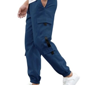 Lymio Track Pant for Men || Track Pants || Plain Track Pant (Track-06-08) (in, Alpha, M, Blue)