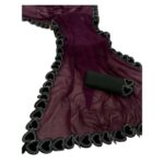 KASHVINEST Women`s Elegant Georgette Saree with Heart Shape Lace ? Stunning Purple Georgette Saree with Unique Lace Detailing