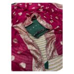 KASHVINEST Women`s Beautiful Soft Viscose Georgette Weaving Saree with Latkan ? Pink Sari with Blouse Piece
