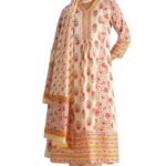 Soch Women's Cotton Chudidar Set (CWS5CD21549_Cream