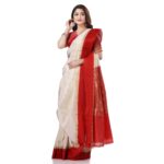 dB DESH BIDESH Women's Tant Art Silk Saree With Blouse Piece (DBGARAD0110822_Multicolored)