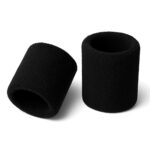 Gmefvr Sports Sweatband Headband & Wristband | Stretch, Soft, Sweat-Absorbing Cotton Blend | Gym, Running, Tennis, Basketball, Yoga | Unisex, Non-Slip, Washable (Wristband Black 1 Pair)