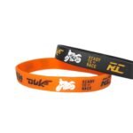 orange black multi colour silicone wrist wristband for men & women pack 2