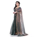 Solid festivewear Tissue Cotton Silk Handloom Saree Cotton Silk Saree With Blouse Piece