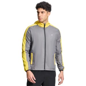 Boldfit Windcheater Jacket for Men,Lightweight & Wind-Resistant with Reflective Bike Jacket for Man, Relaxed Fit-Stylish Windbreaker for Outdoor & Biking
