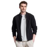 Boldfit Men's Polyster high-Neck, Regular Fit Sweatshirt (Bftbm4022S(H) Bk l_Black)